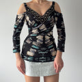 Venus Embellished Cutout Top | L