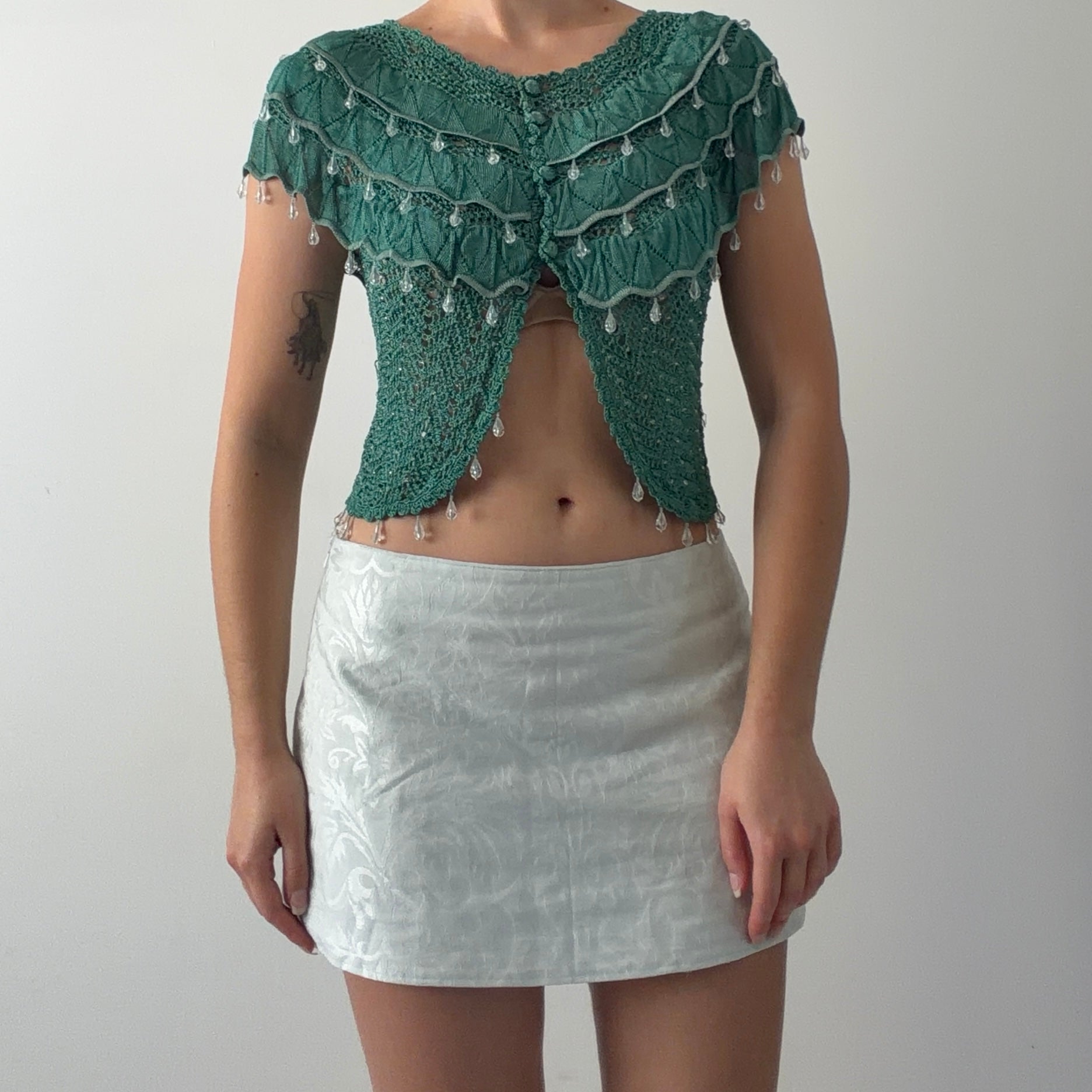 Karen Millen Crochet Beaded Top | XS
