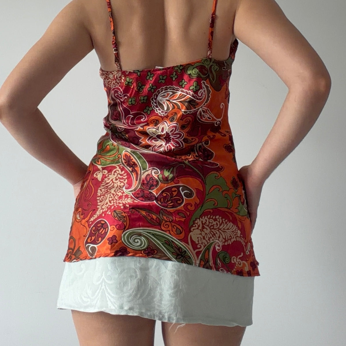 Xhilaration Paisley Satin Cami | S