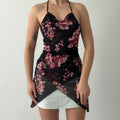 Le Chateau Floral Asymmetric Halter | 10-12