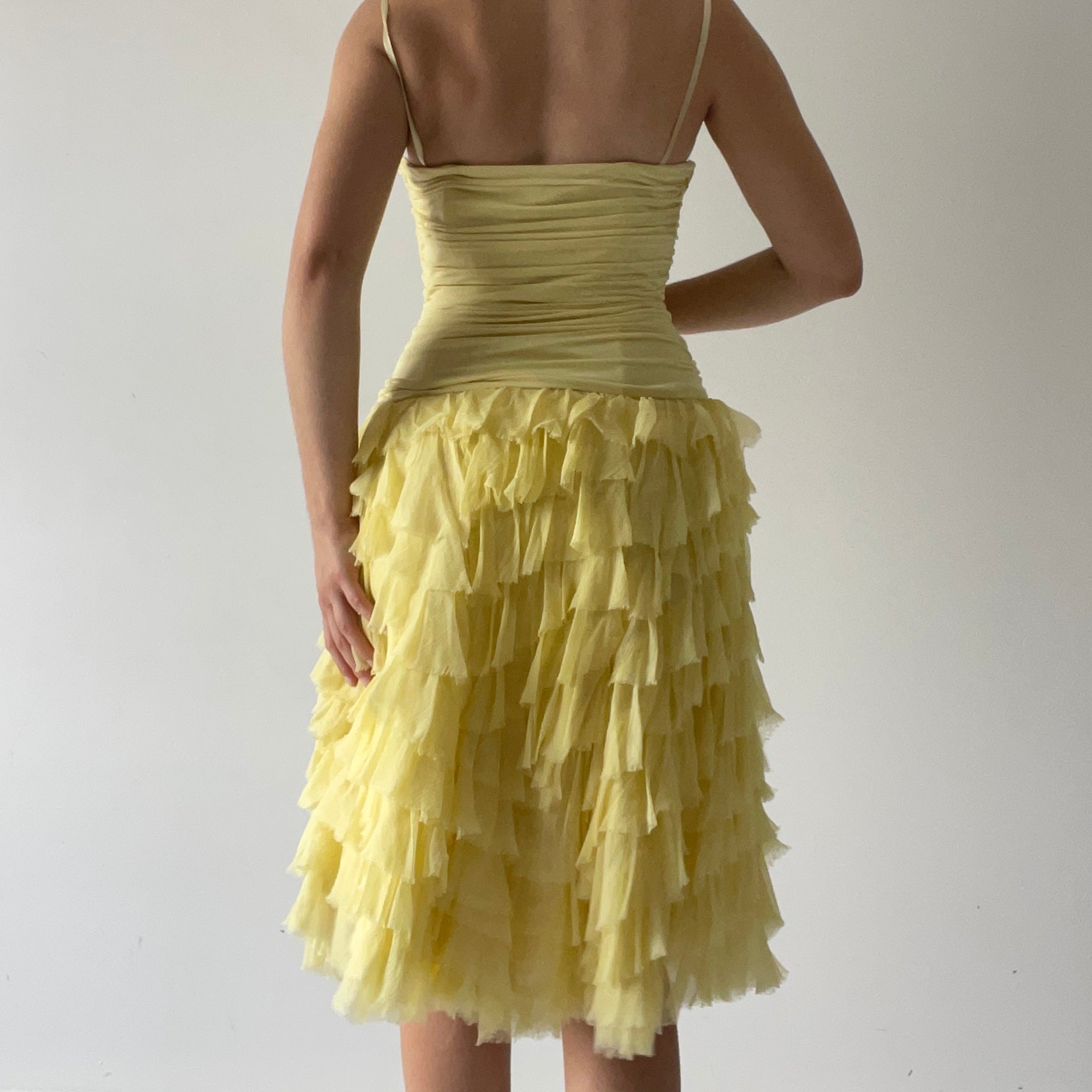 BCBG Silk Ruffle Dress | S