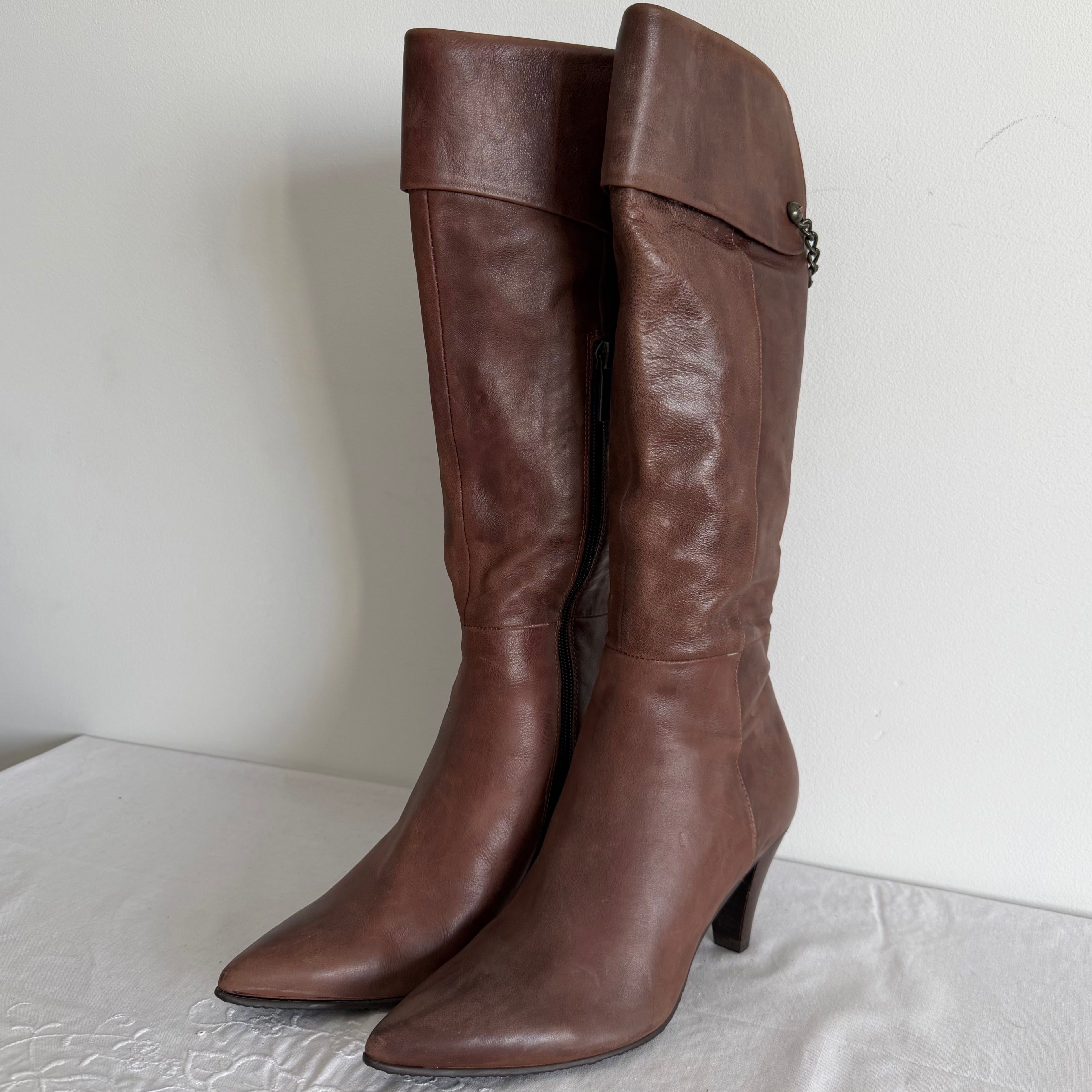 Belle Leather Fold Over Boot | EU 35.5 | US 5.5 | UK 3