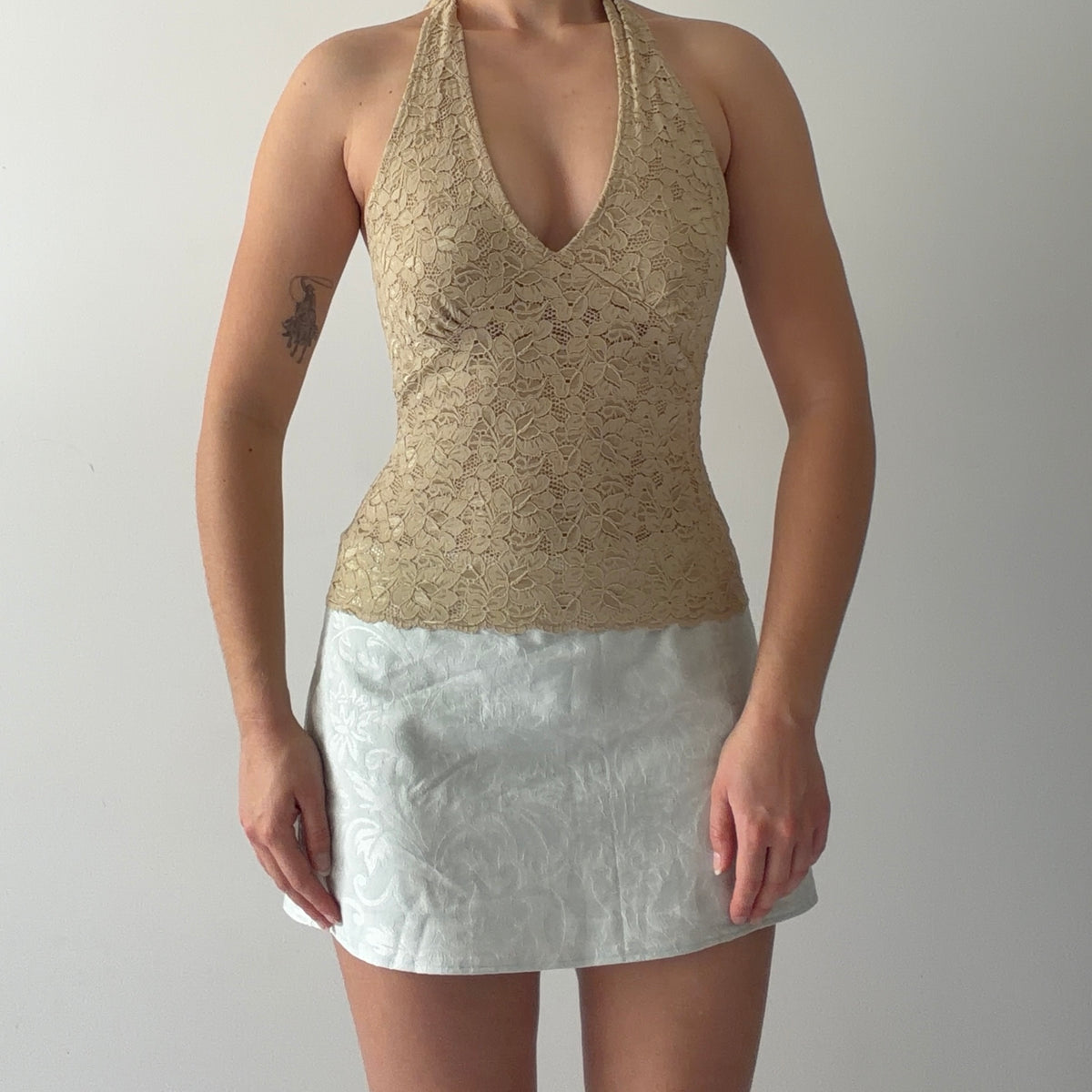 Wild Cat Lace Halter Top | XS