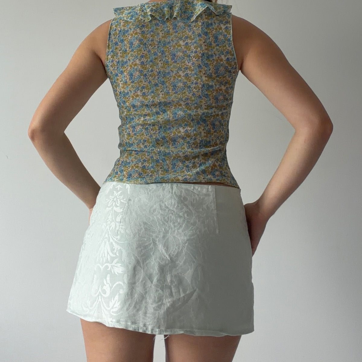 Axara Paris Ruffle Floral Cami | XS-S