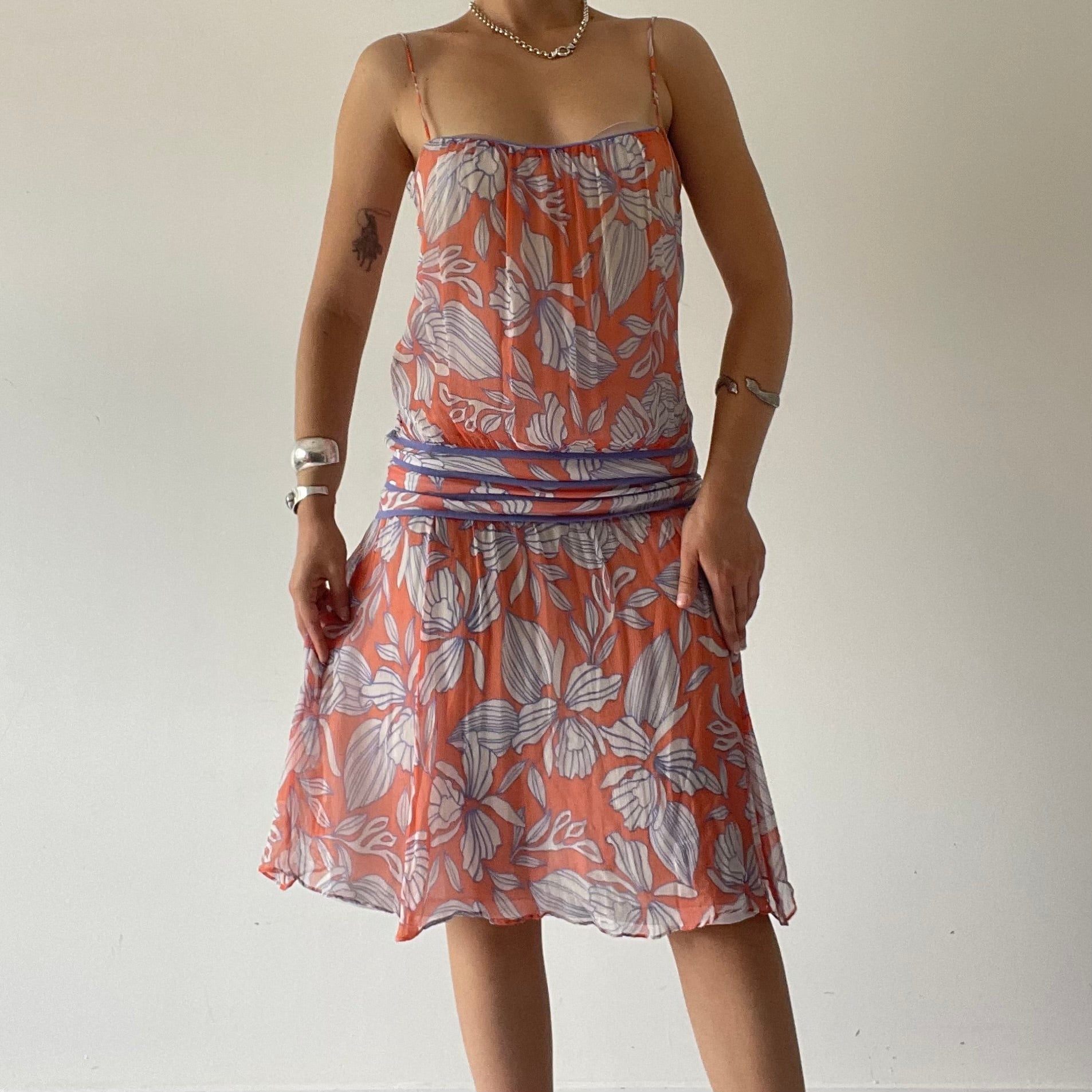 Kookai Silk Drop Waist Mini | 6-8