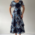 Jacques Vert Floral Midi Dress | L