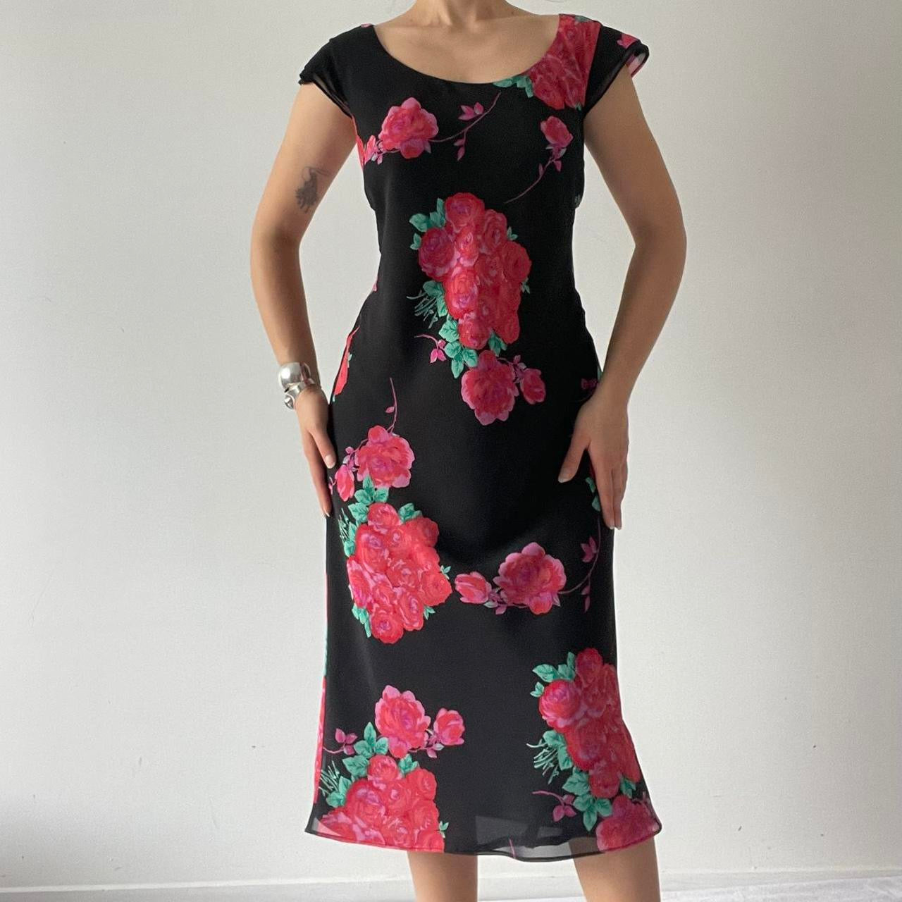 Table Eight Floral Bias Cut Dress | 8-10