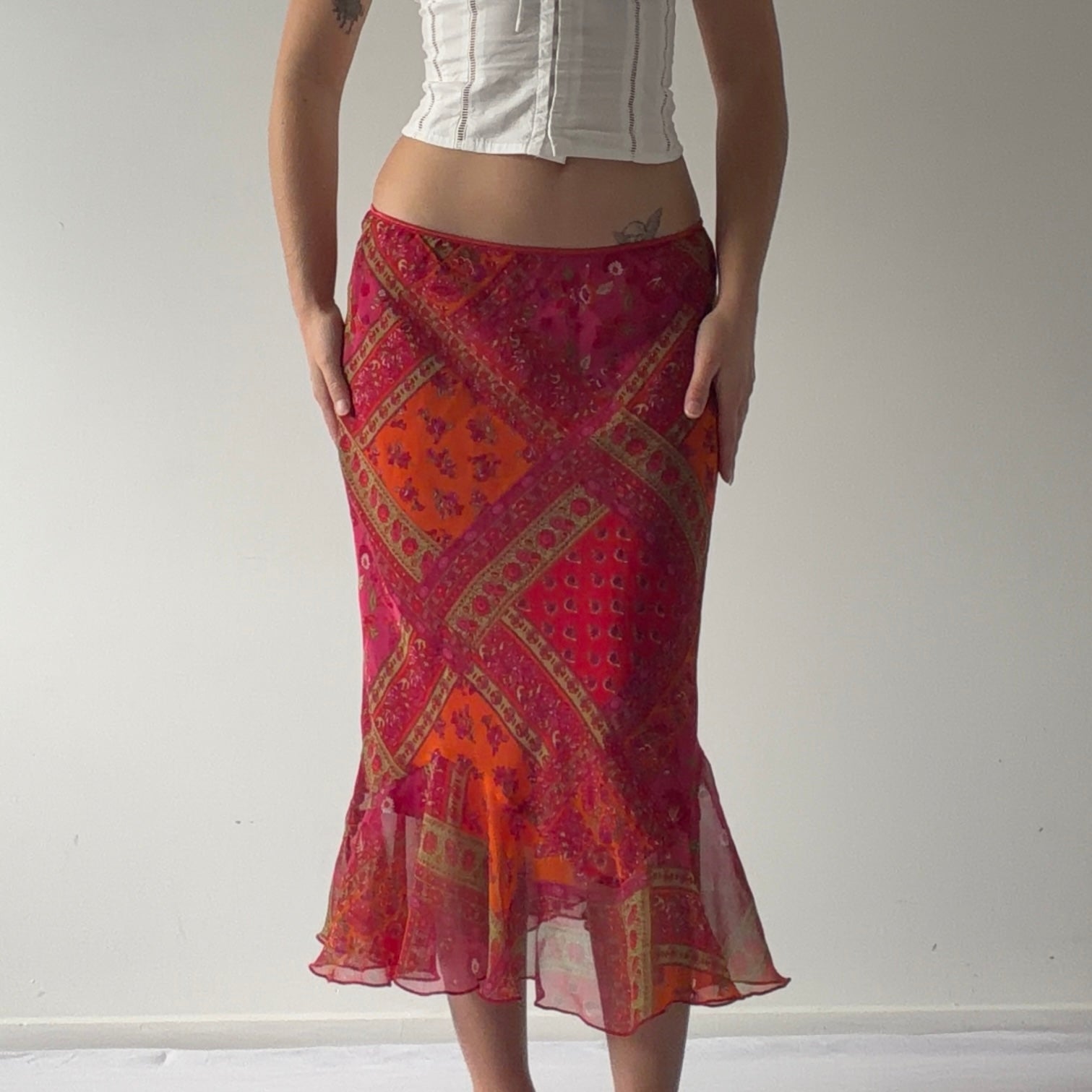 Ombre Midi Skirt | M