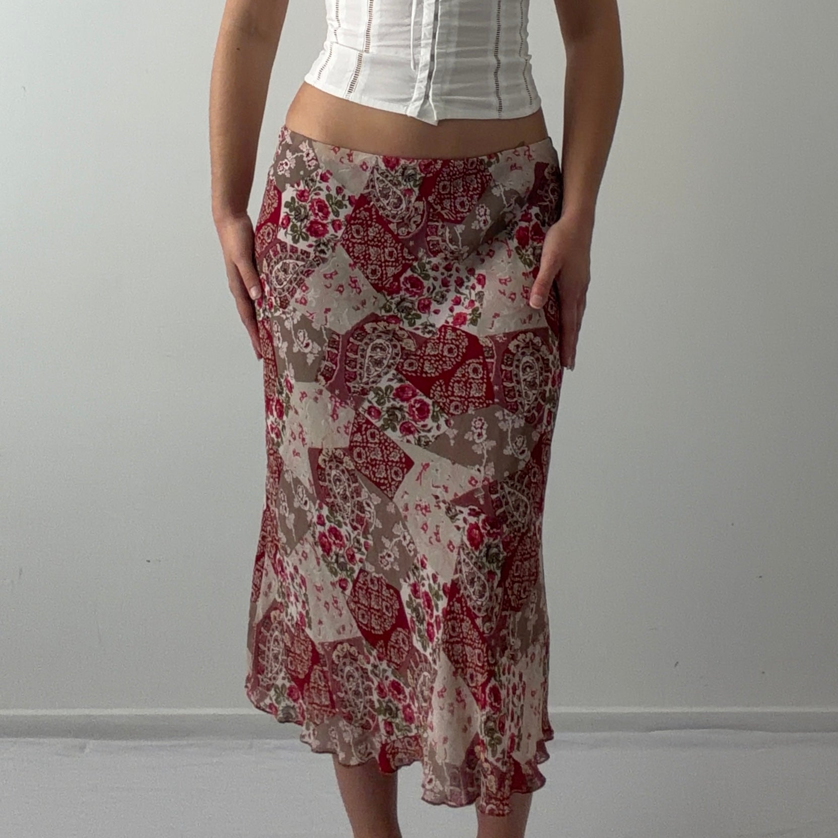 Damart Floral Midi Skirt | L