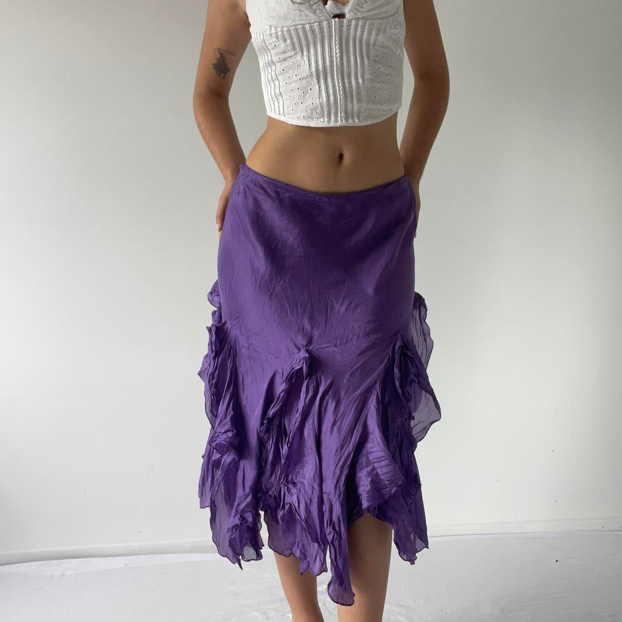 Trelise Cooper Silk Ruffle Skirt | 12-16