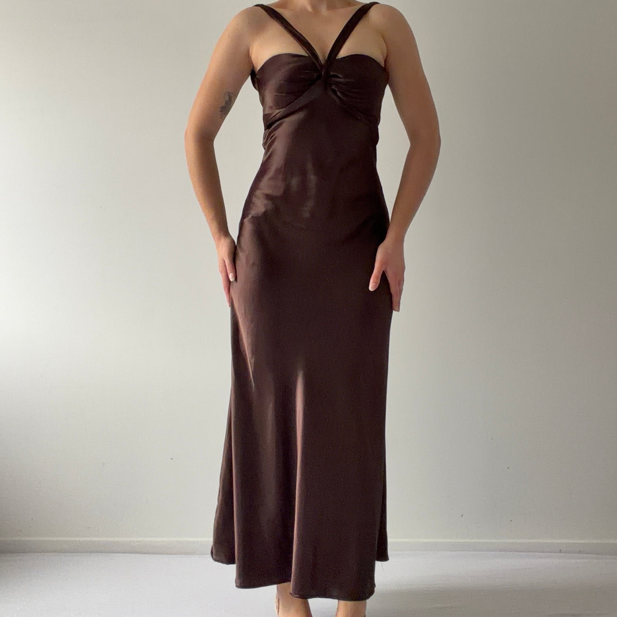 Nikki Livas Satin Halter Dress | XS