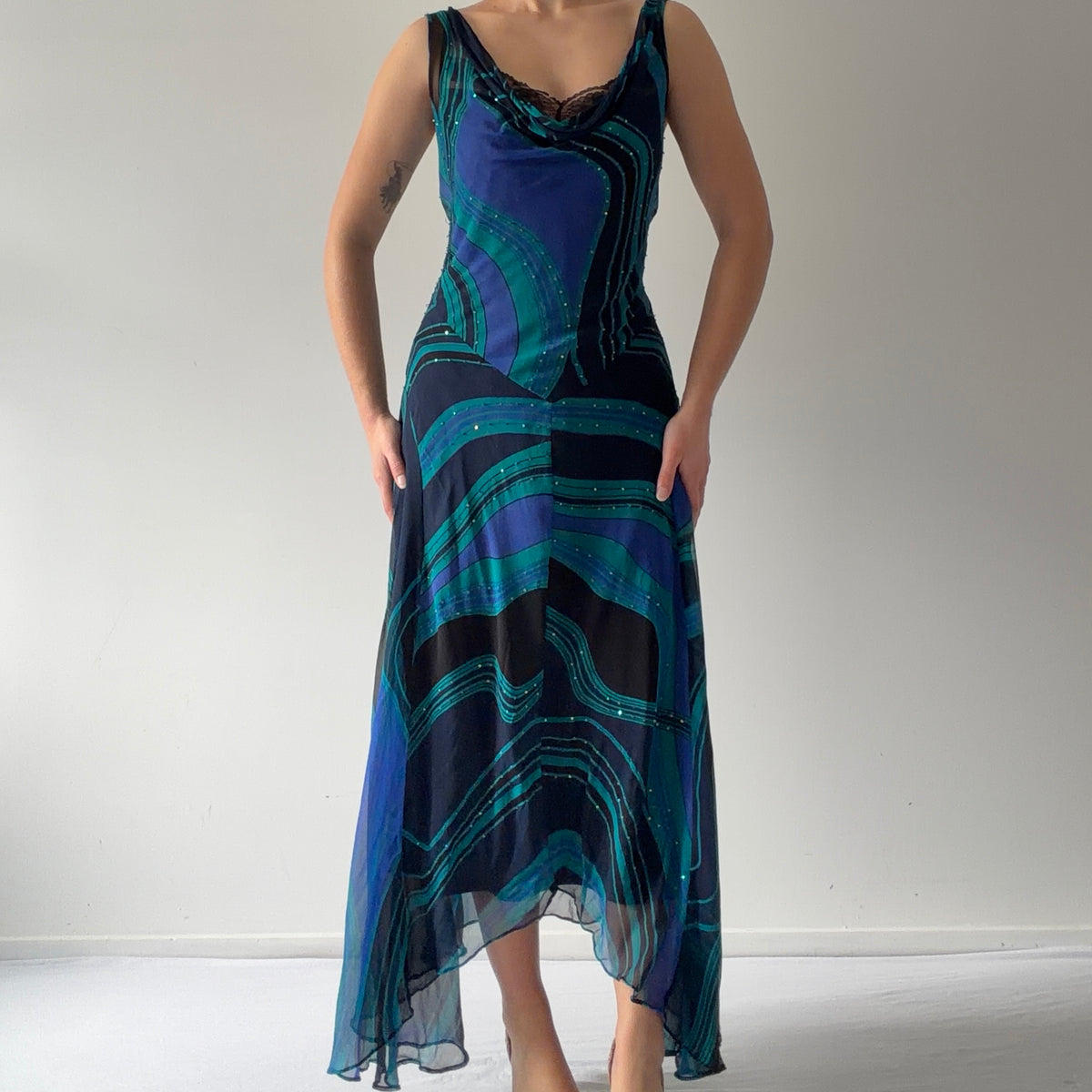 Robbie Bee Silk Maxi Dress | 10-12