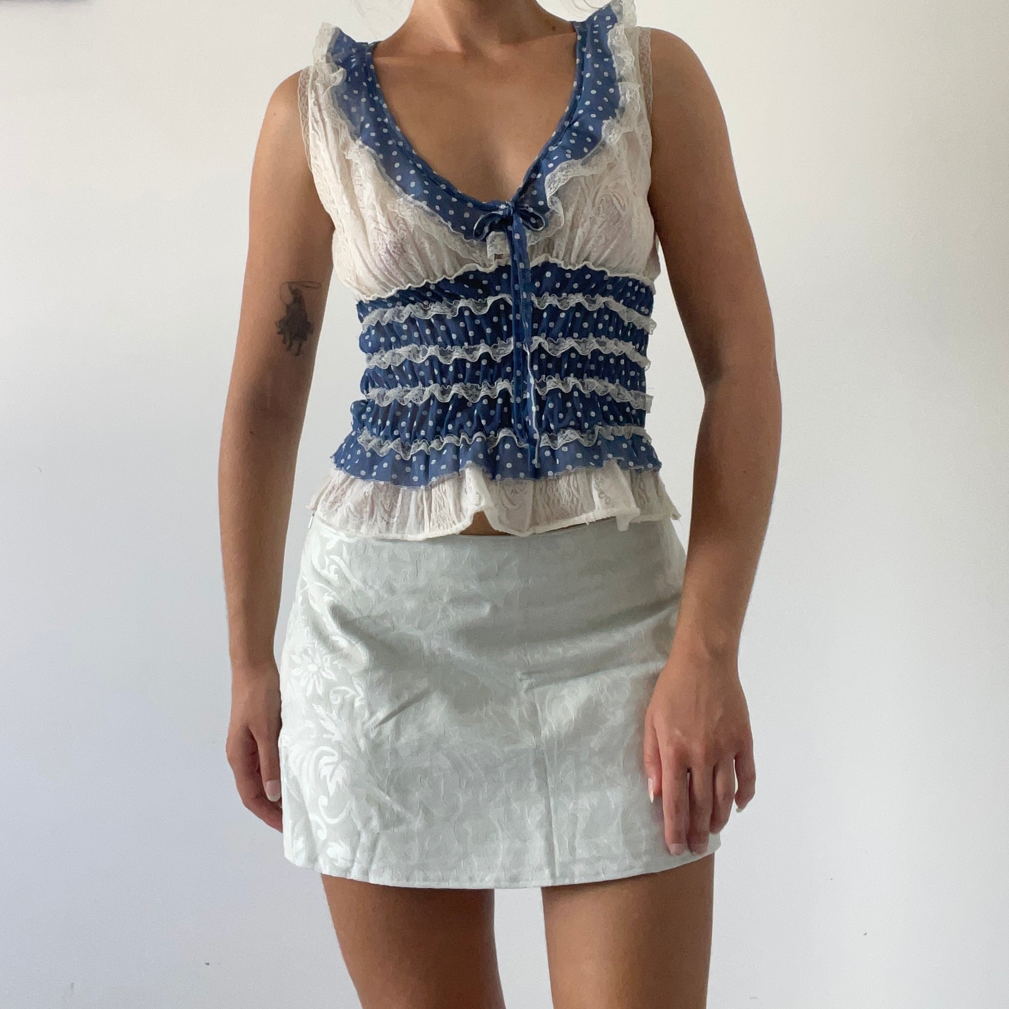 Files De Paris Ruffle Top | S