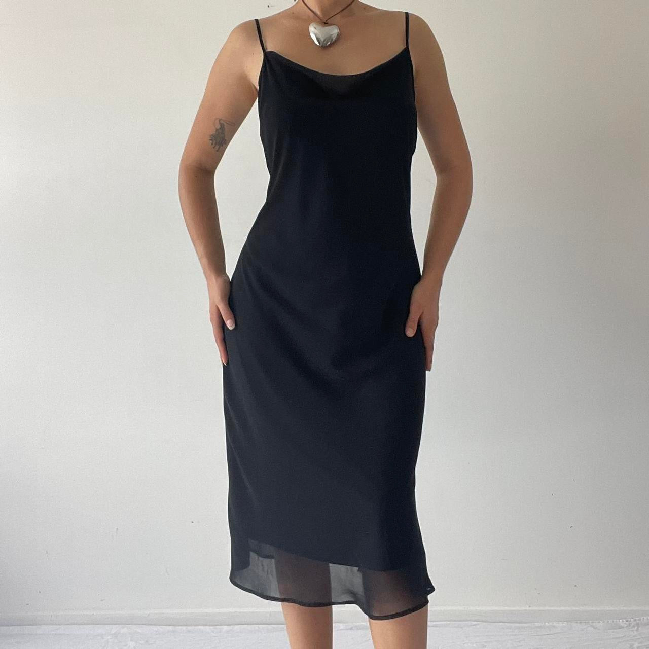 90s Cowl Midi Dress | 10-12