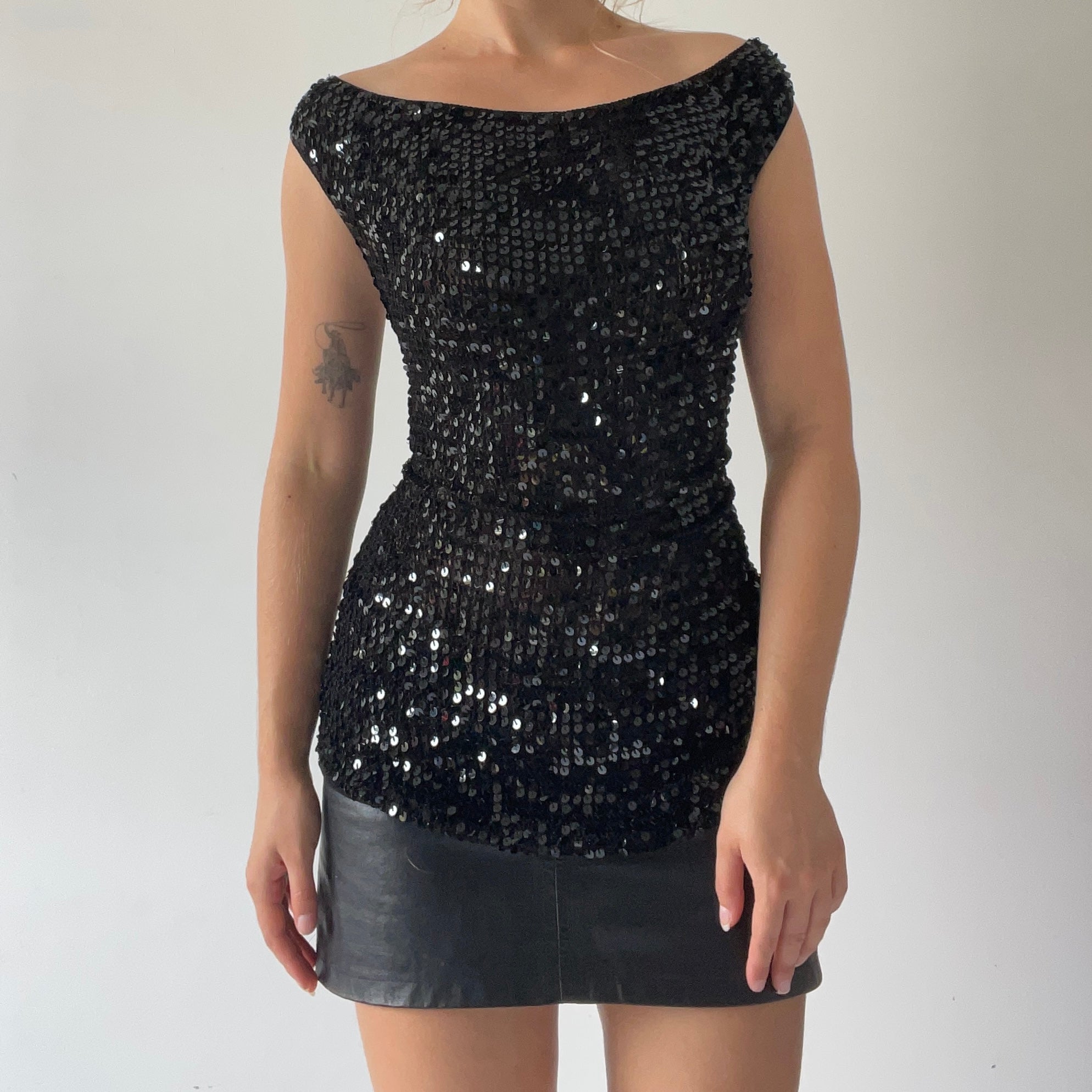 Max Crochet Sequin Top | L