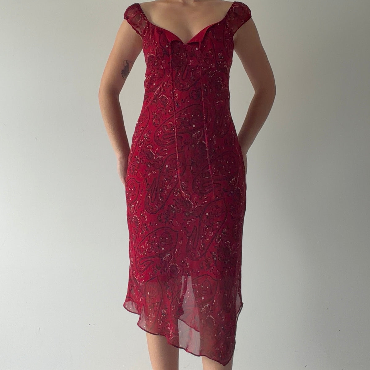 Jonathan Martin Paisley Midi Dress | M