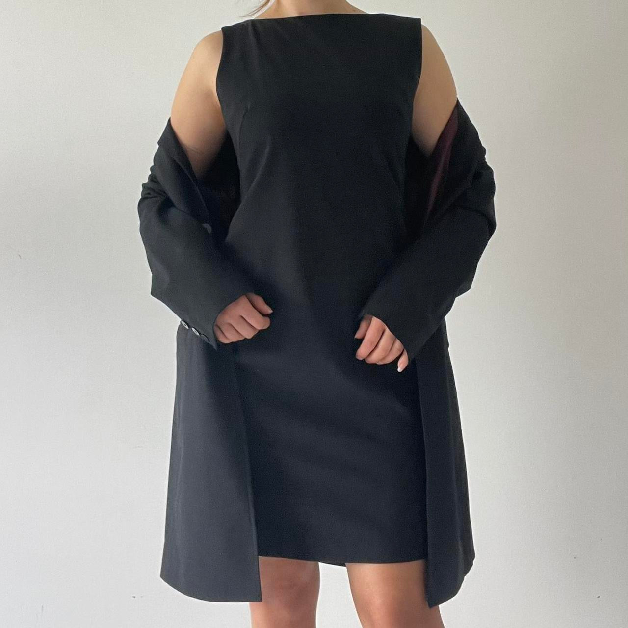 90s Max Wool Blazer + Dress Set | M
