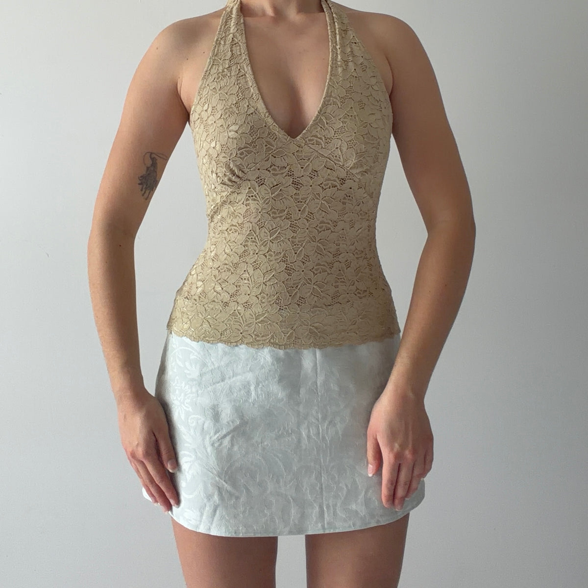 Wild Cat Lace Halter Top | XS