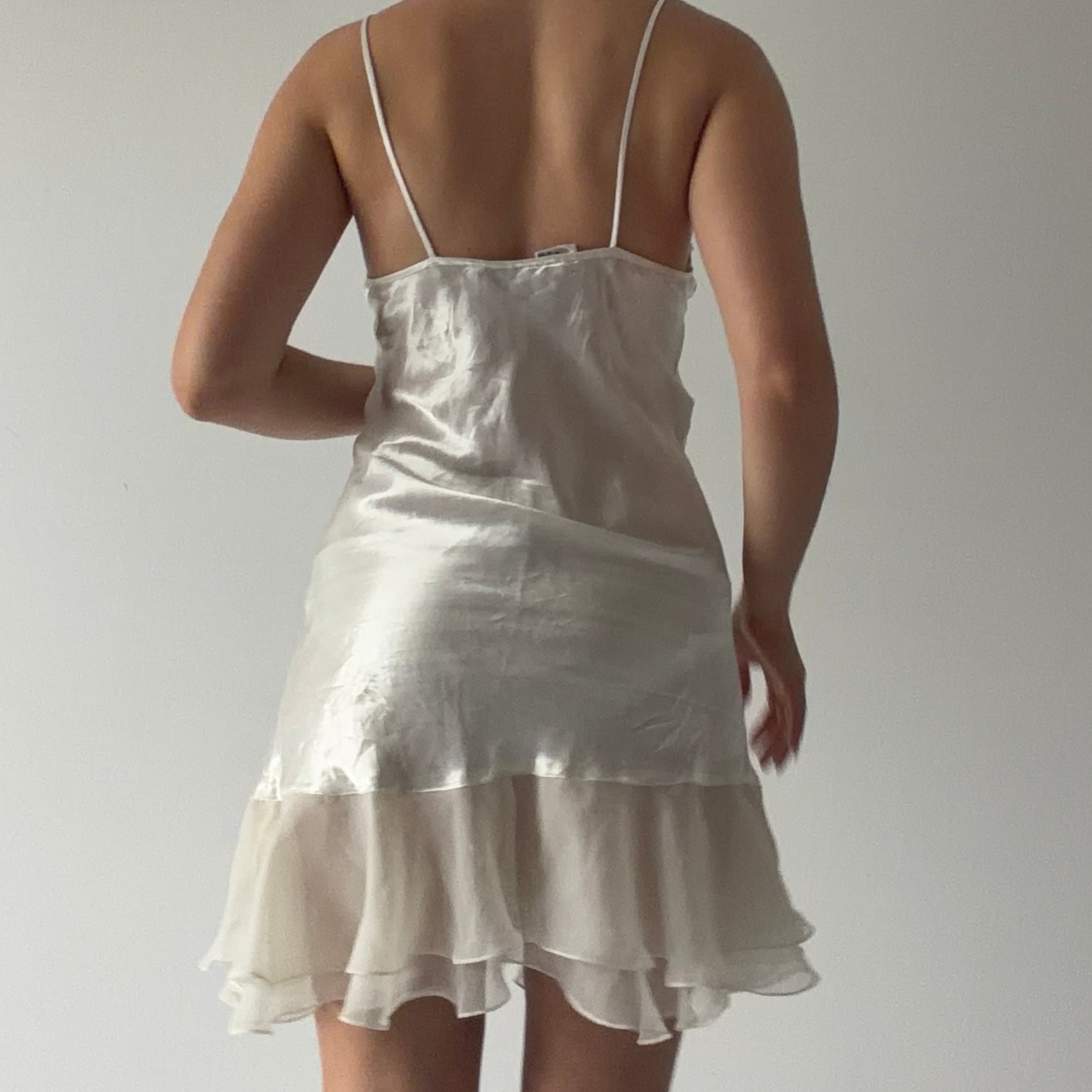 Potpourri Lace Ruffle Mini Dress | M