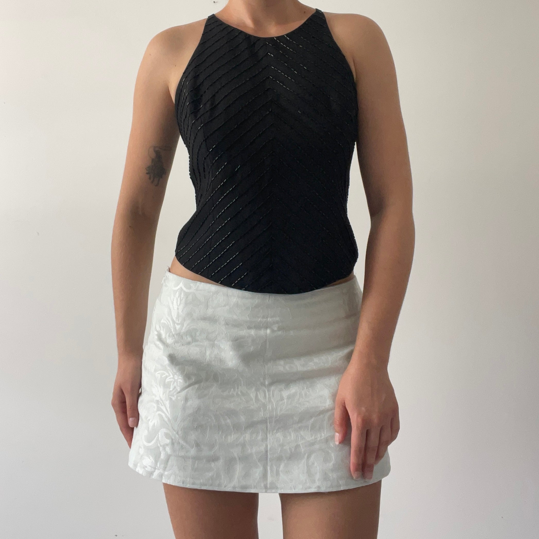 Staxs Beaded Halter Top | M