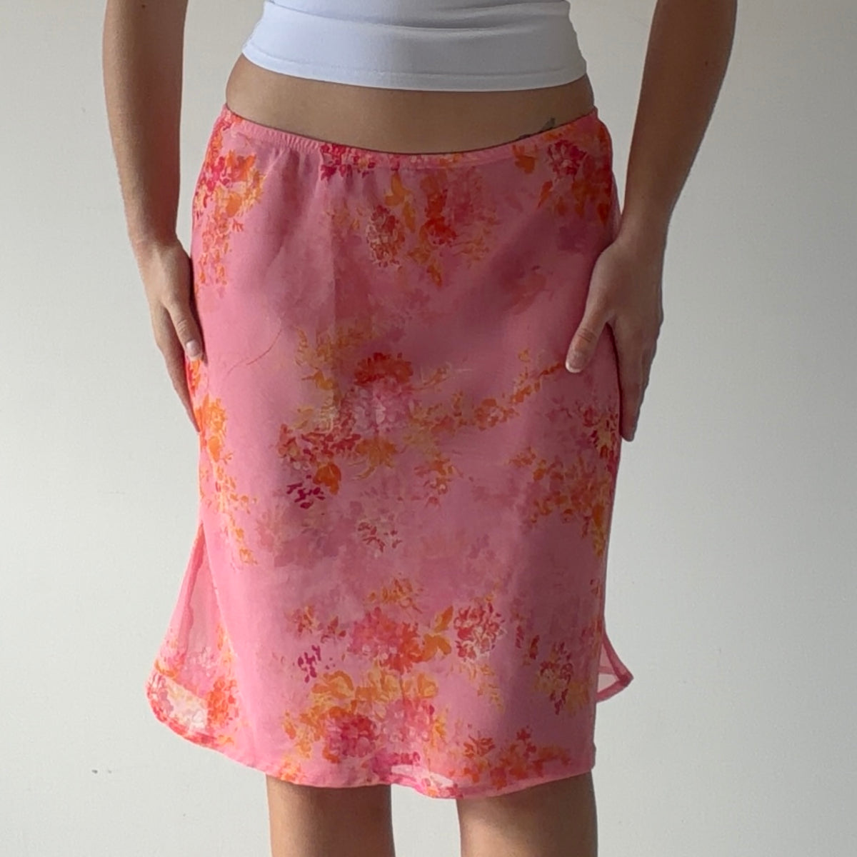 Tailor Floral Midi Skirt | 8-10