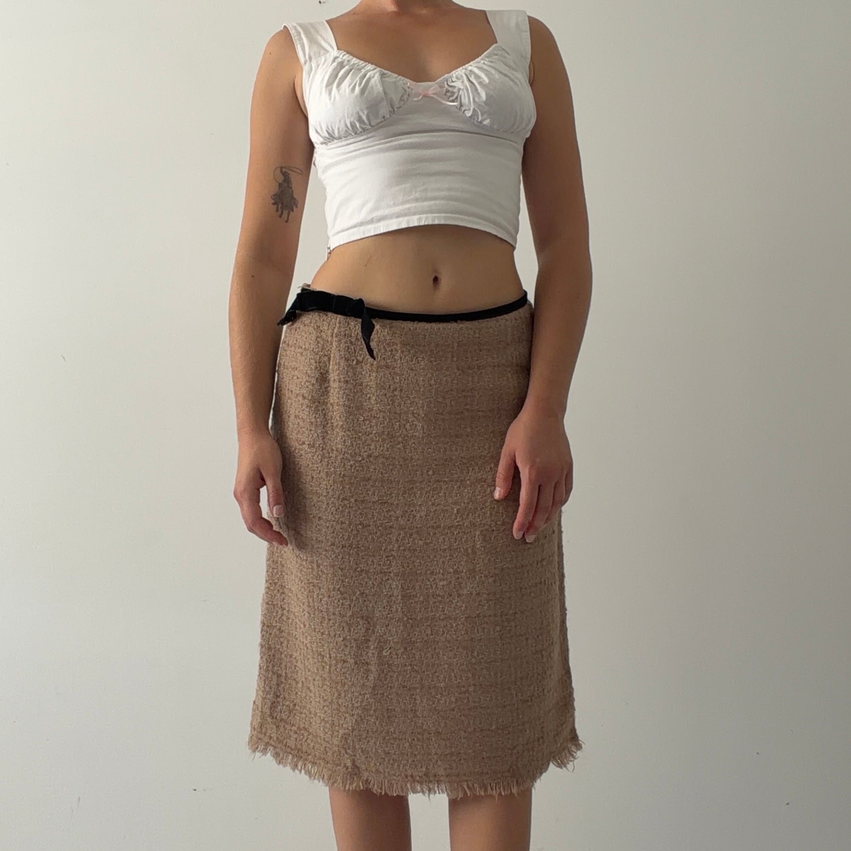 L K Bennett Wool Midi Skirt | 6-8