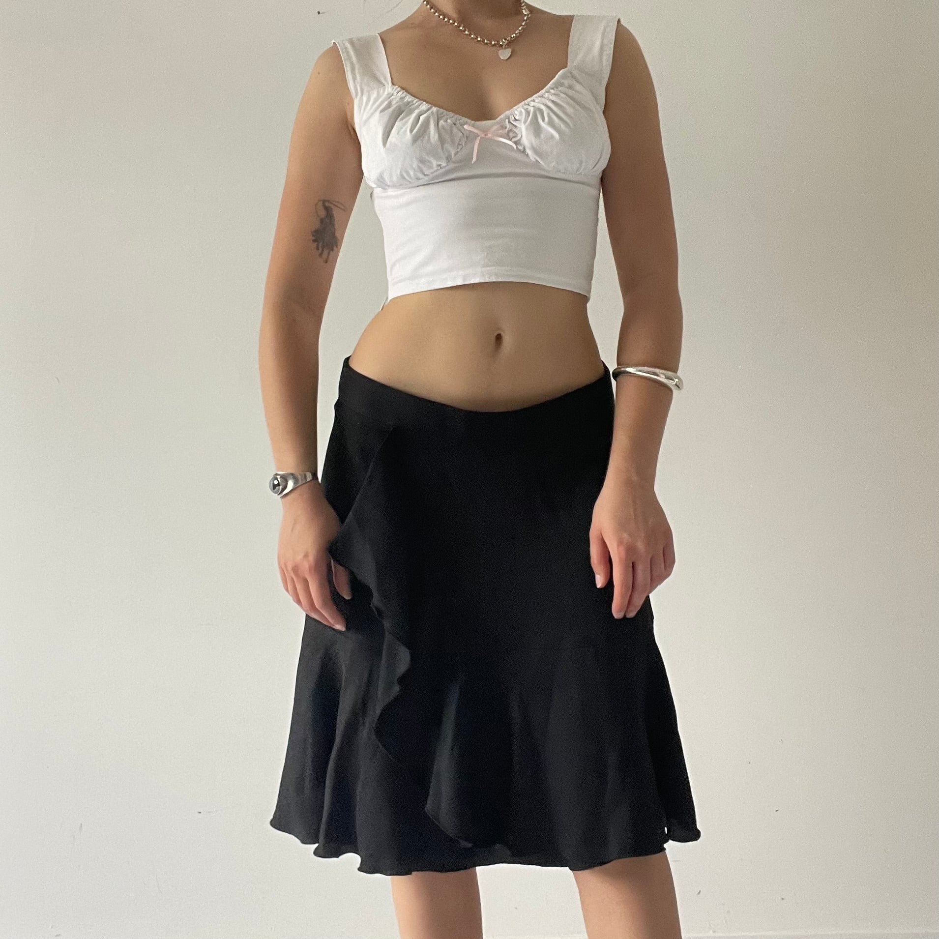 Cue Ruffle Midi Skirt | 8-12