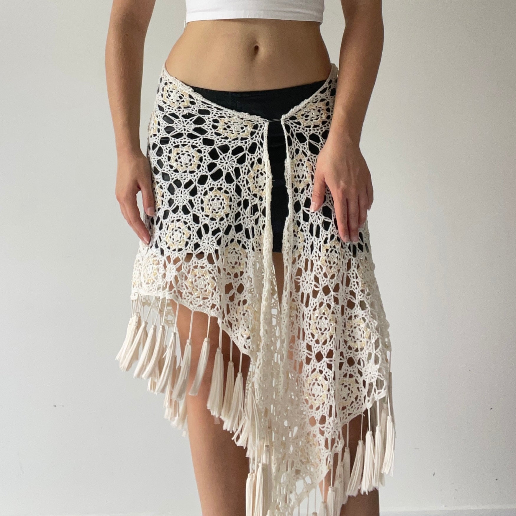 Beaded Crochet Shawl | OS
