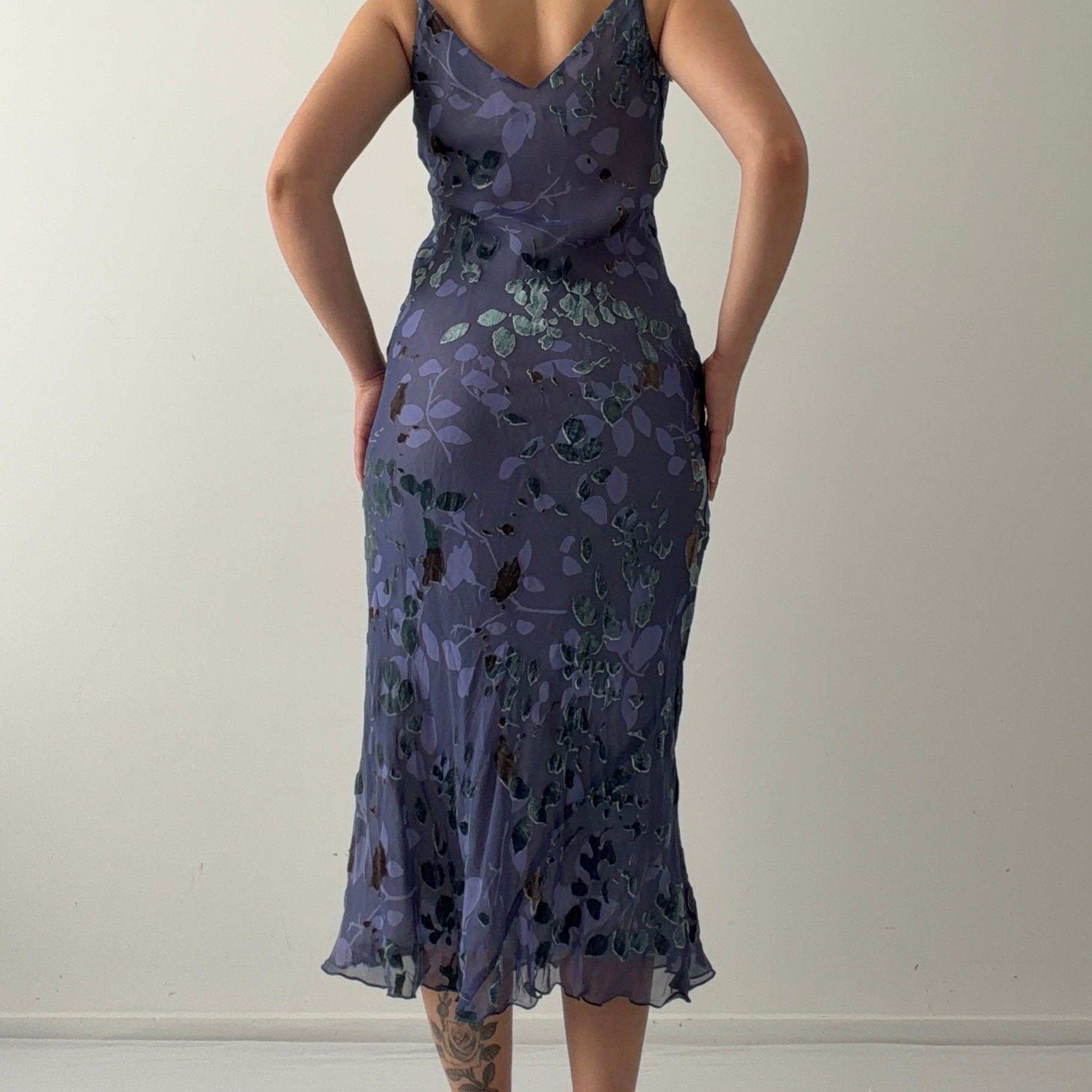 Monsoon Velvet Burnout Midi Dress | 8-10