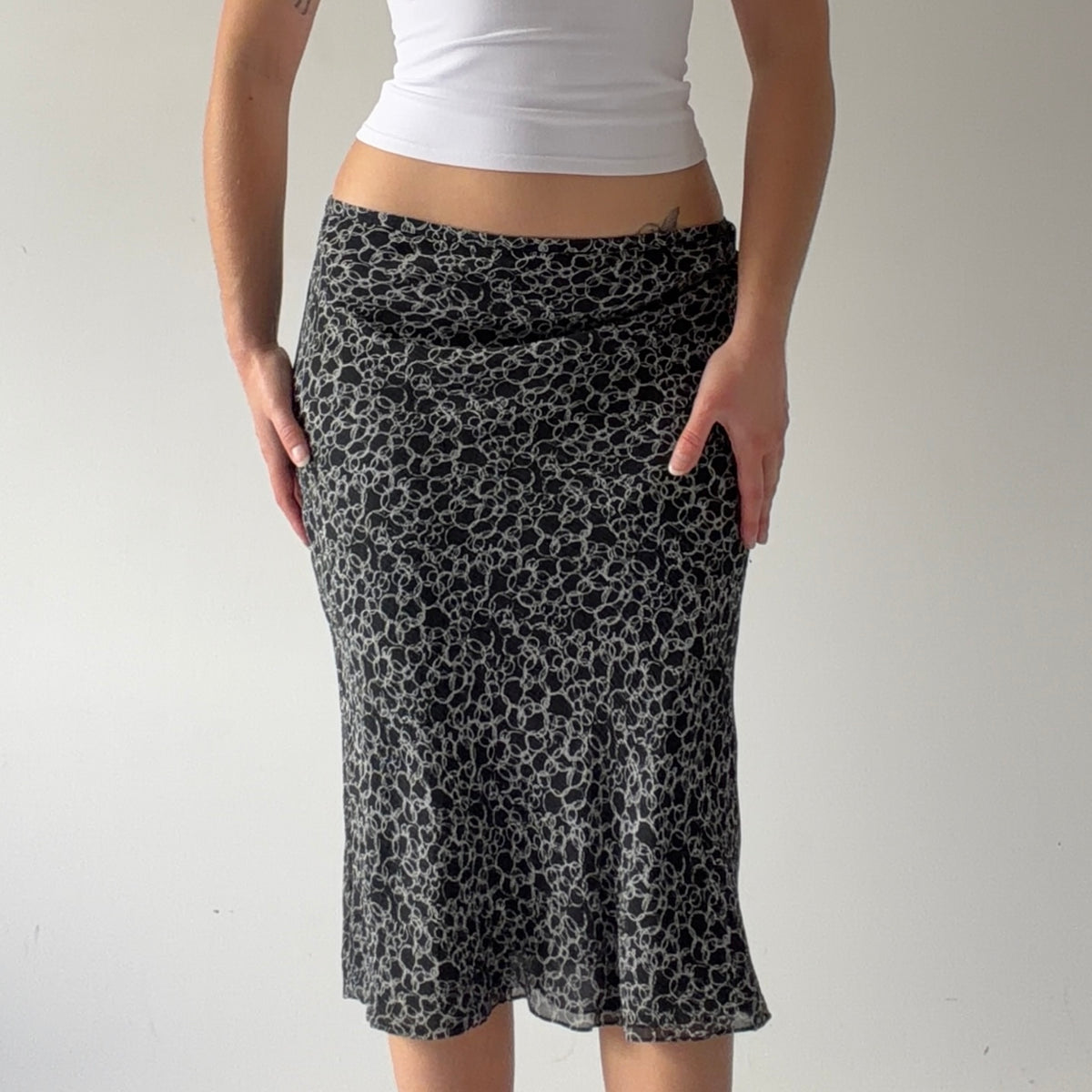 Merona Silk Midi Skirt | L