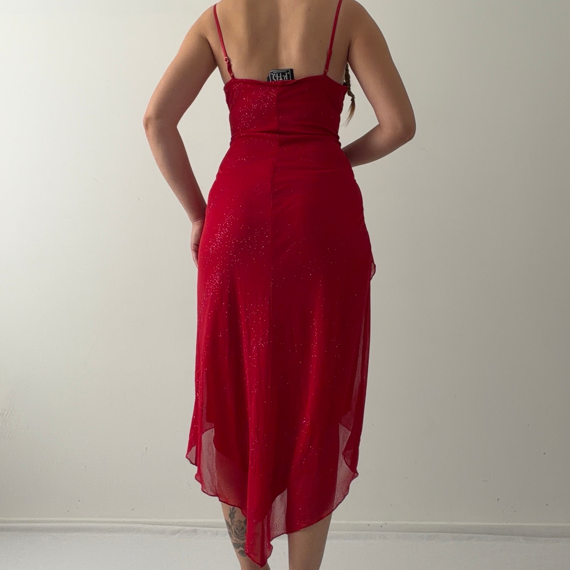 City Trinagles Asymmetric Midi Dress | Made in USA | 10-12