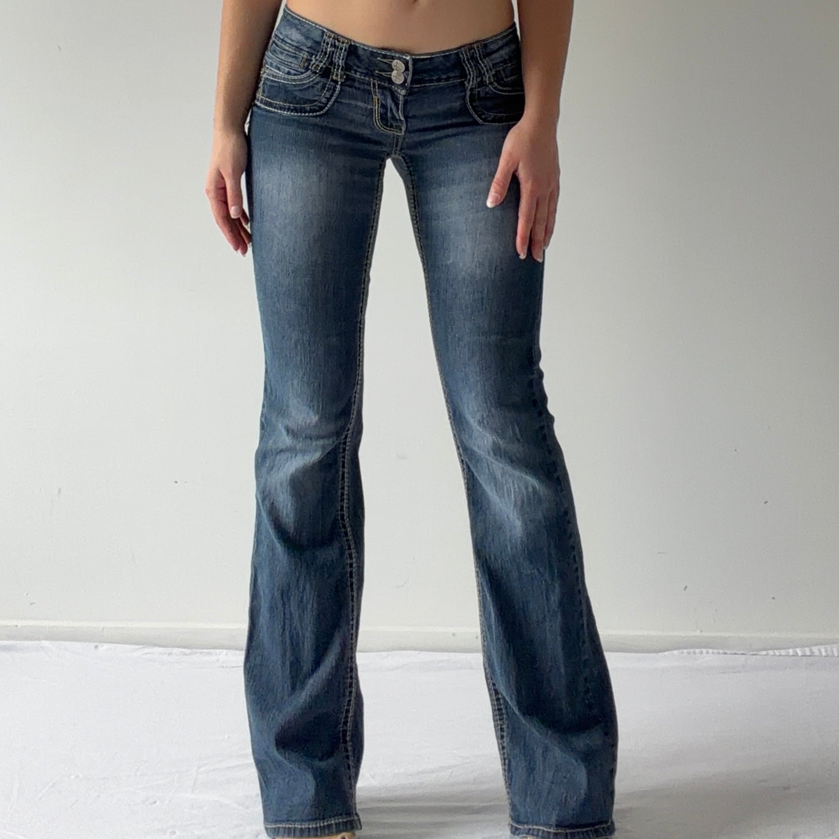 Angels Super Low Flare Jeans | 6-8