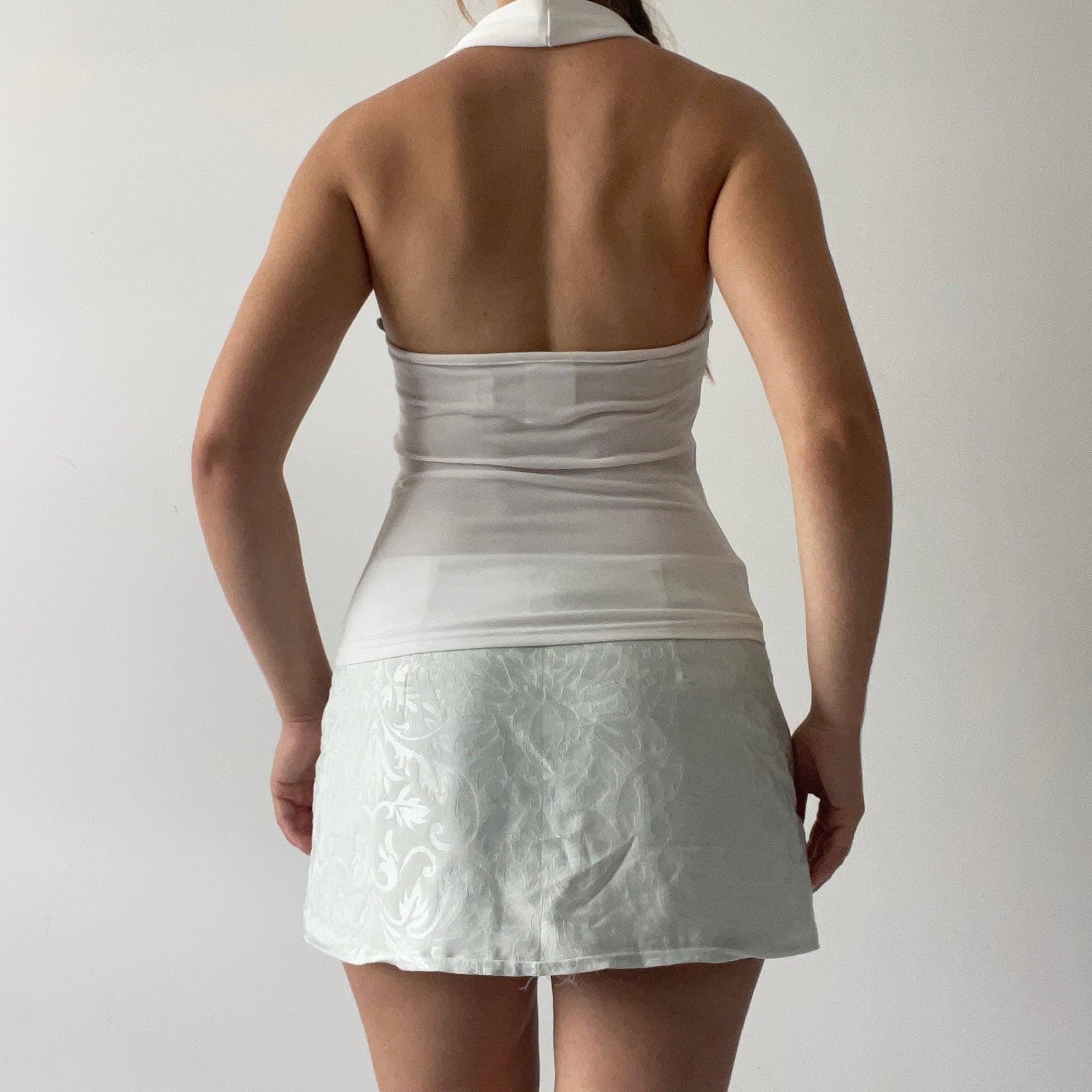 Principals Plunging Halter Top | Made in NZ | 6-8