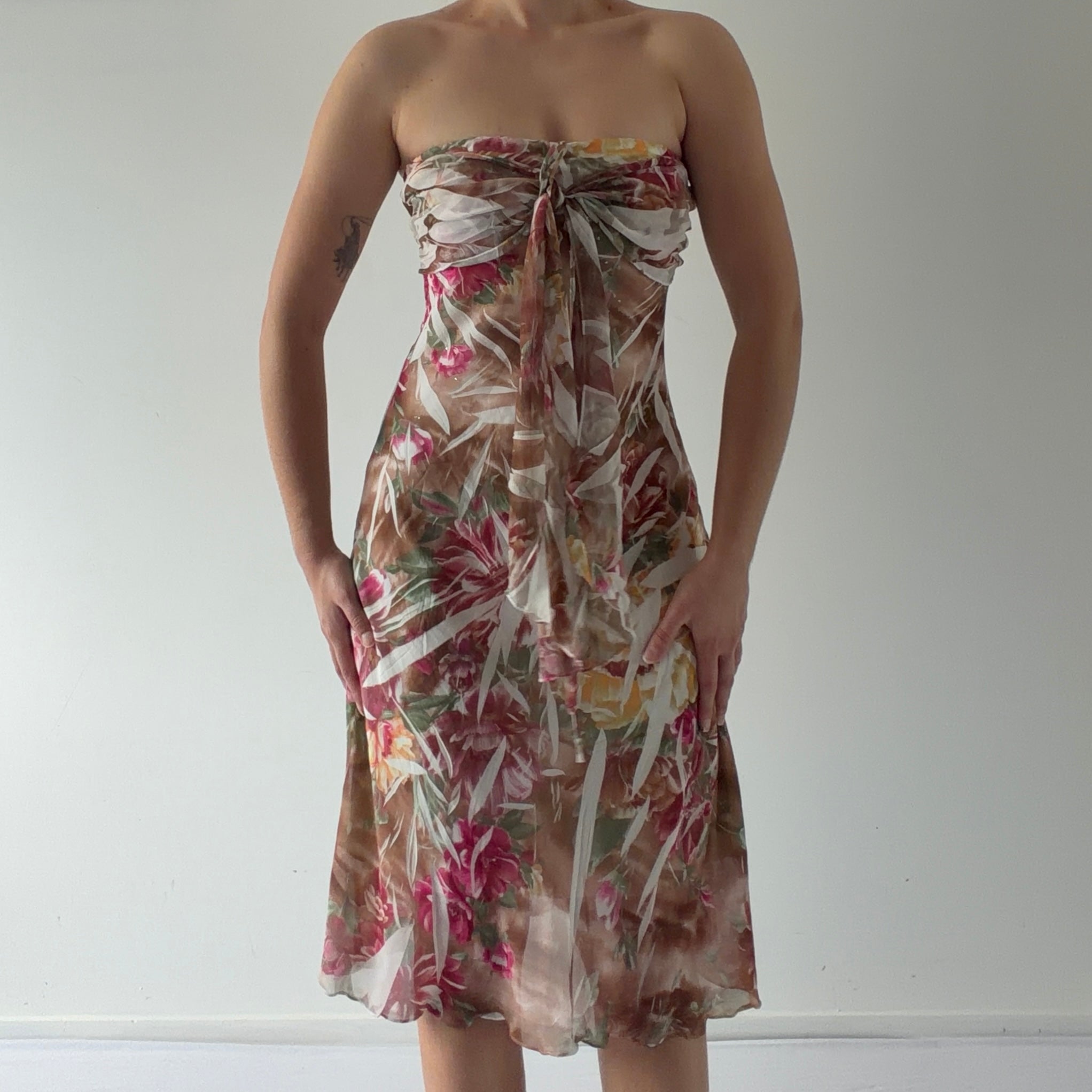 Vizio Floral Midi Dress | Made in USA | 10-12