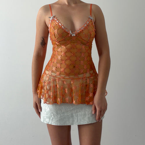 Sanselle Mesh RuffleTop | XS