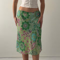 Iz Byer Midi Skirt | Green | 8-10