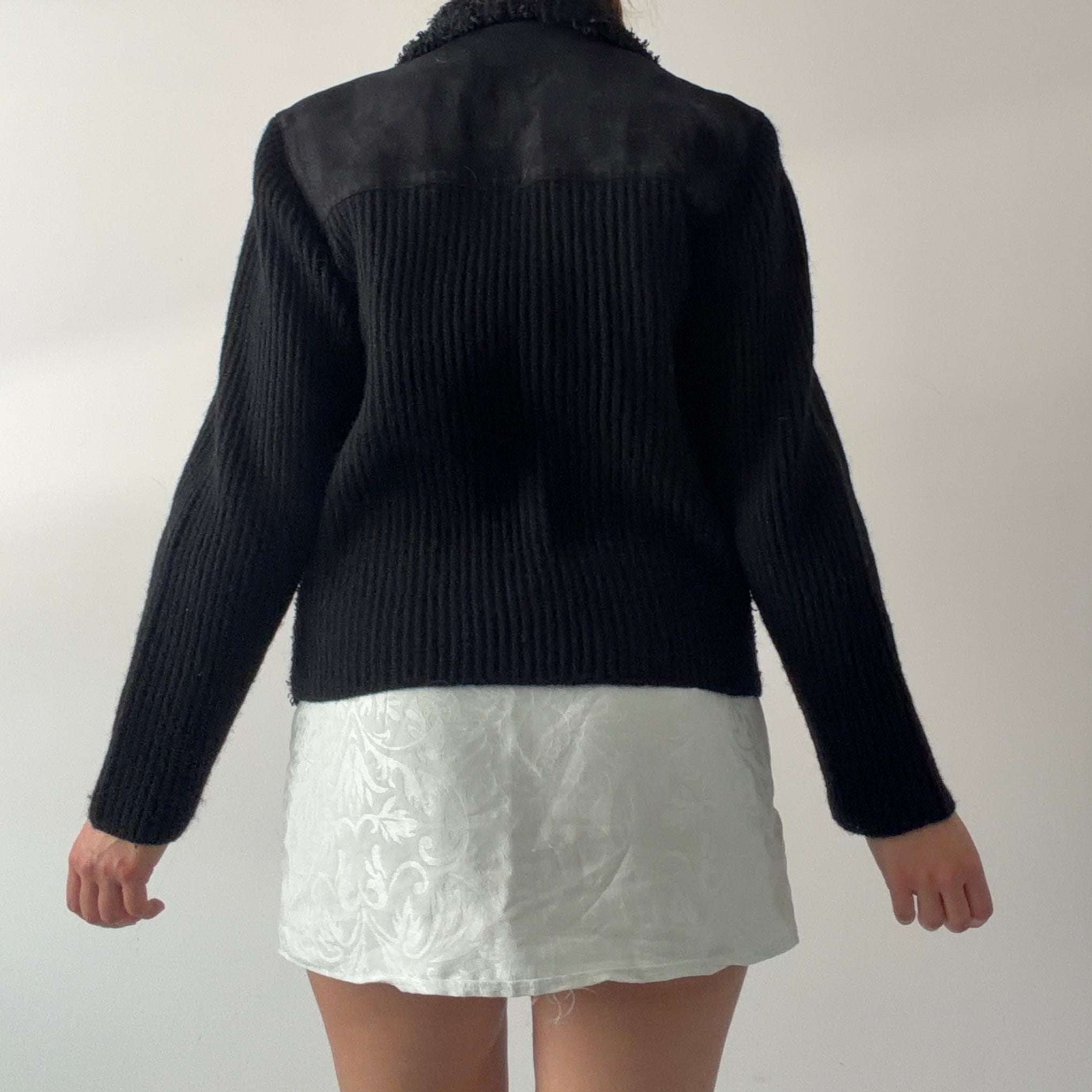 Leather and Wool Button Up Jacket | 6-10