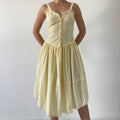Embroidered Prairie Dress | Made in India | XS