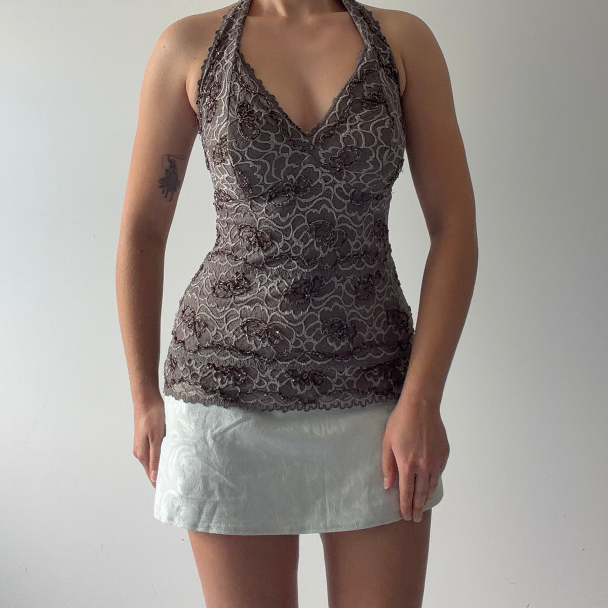 Le Chateau Beaded Halter Top | 8-10