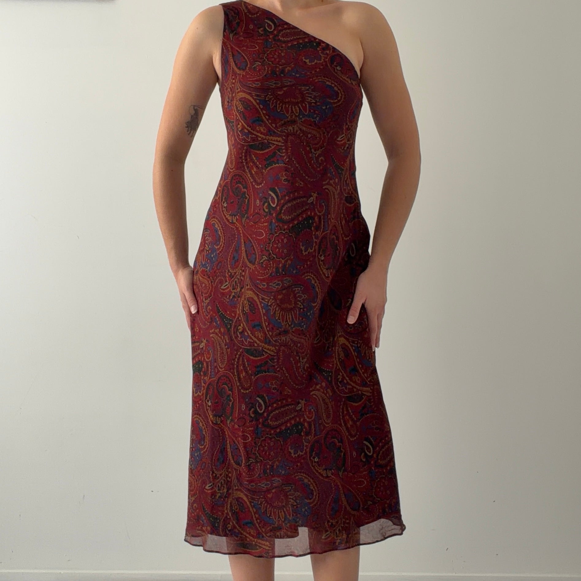 Ralph Lauren Silk Midi Dress | S