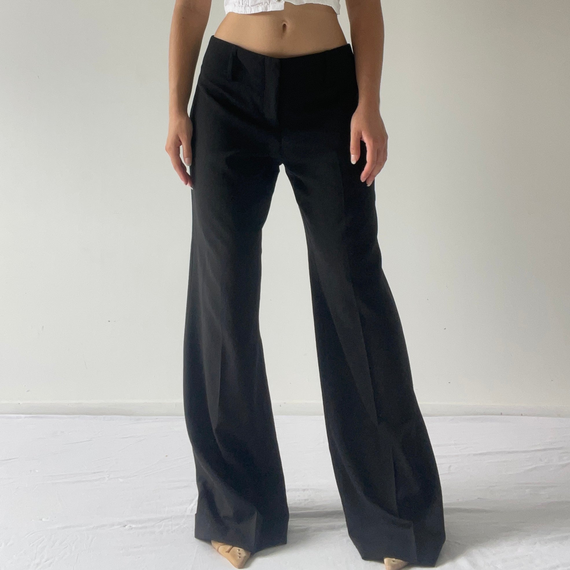 Cue Wool Wide Leg Pants | M