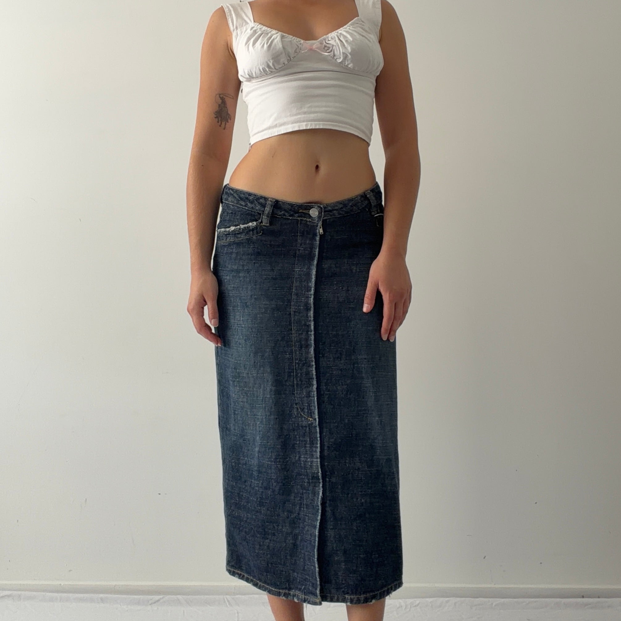 Mooks Denim Midi Skirt | 6-8