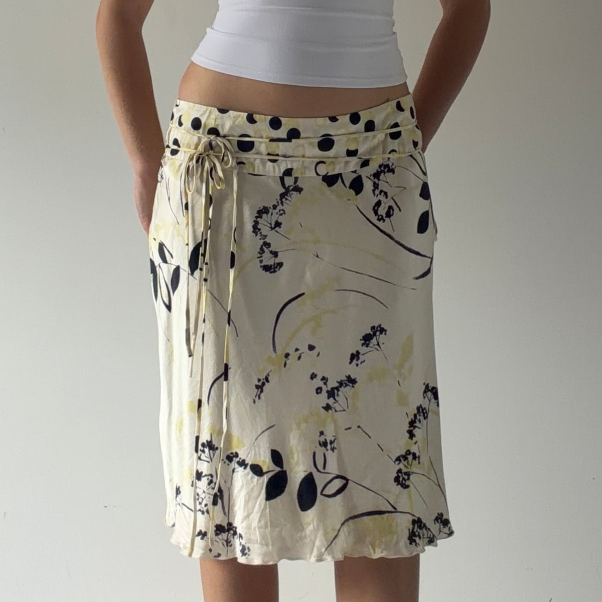 Kenzie Silk Midi Skirt | S-M