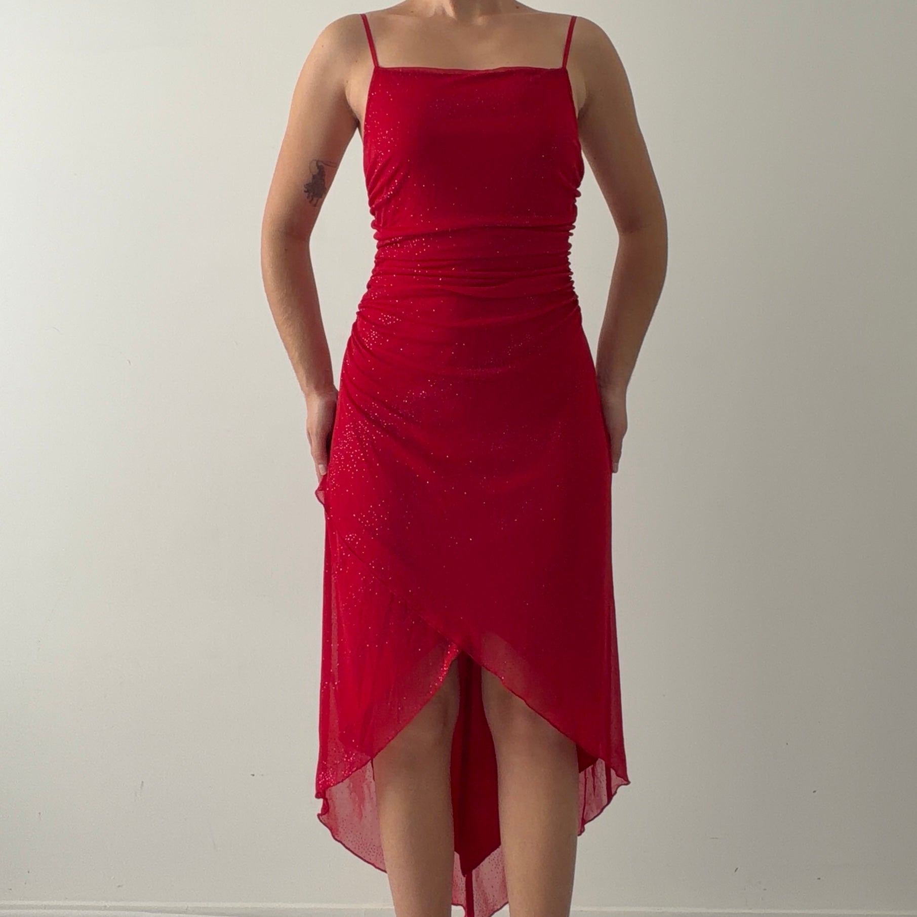 City Trinagles Asymmetric Midi Dress | Made in USA | 10-12