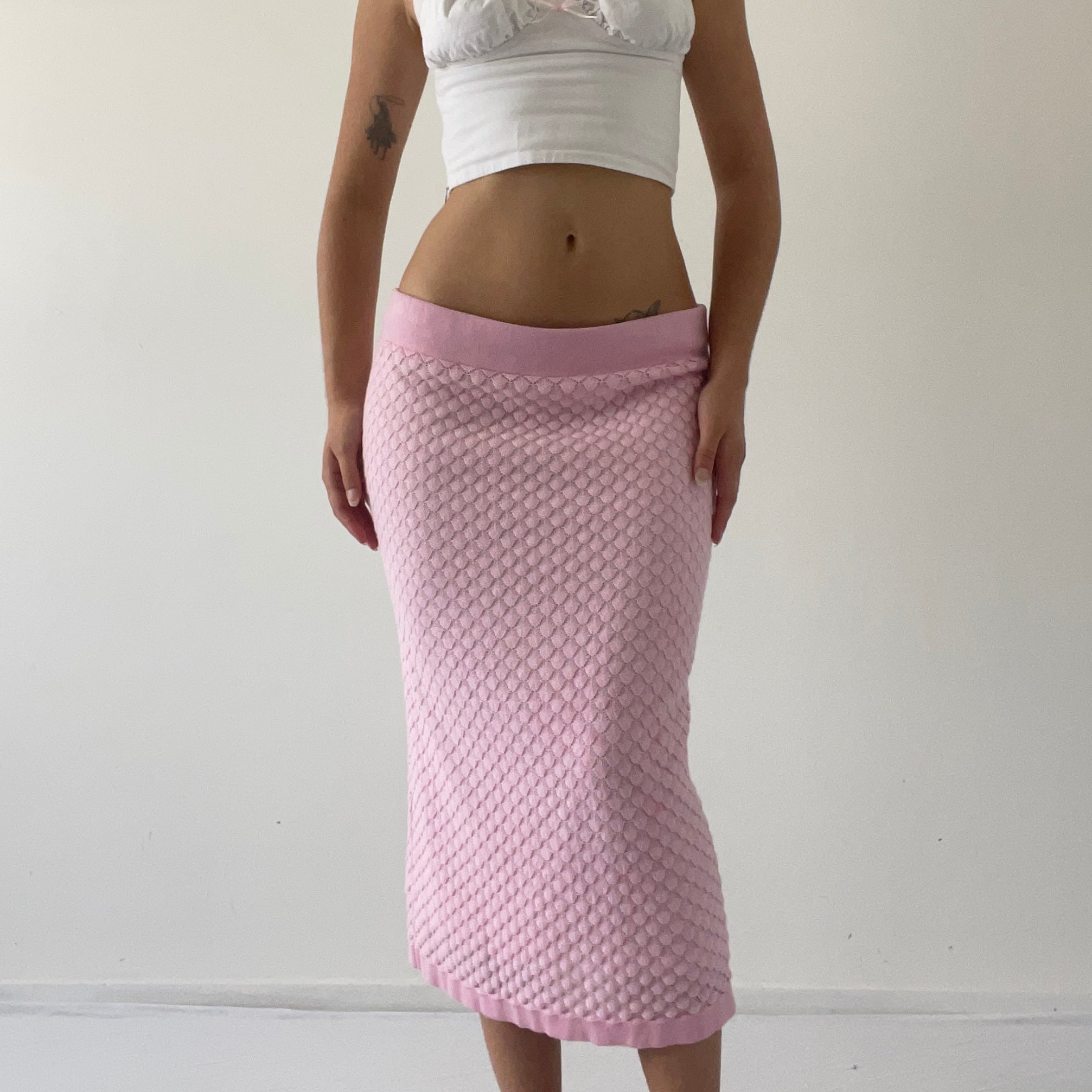 Knit Crochet Midi Midi Skirt | 8-10