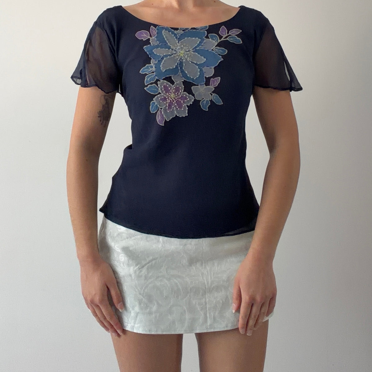 Robbie Bee Silk Floral Top | L-XL