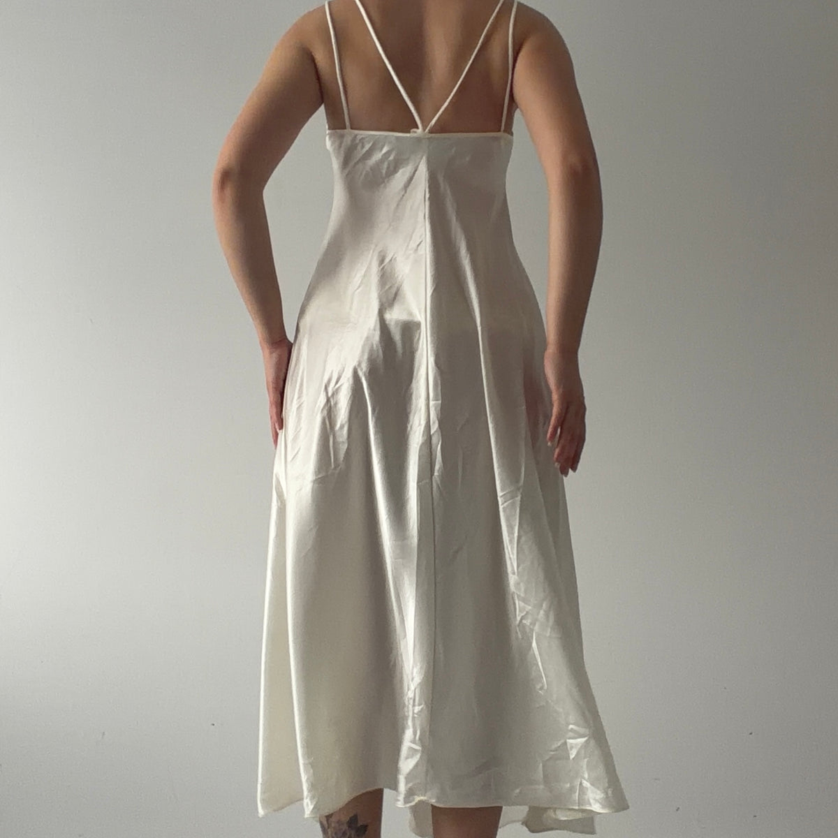 California Dynasty Satin Slip Dress | L