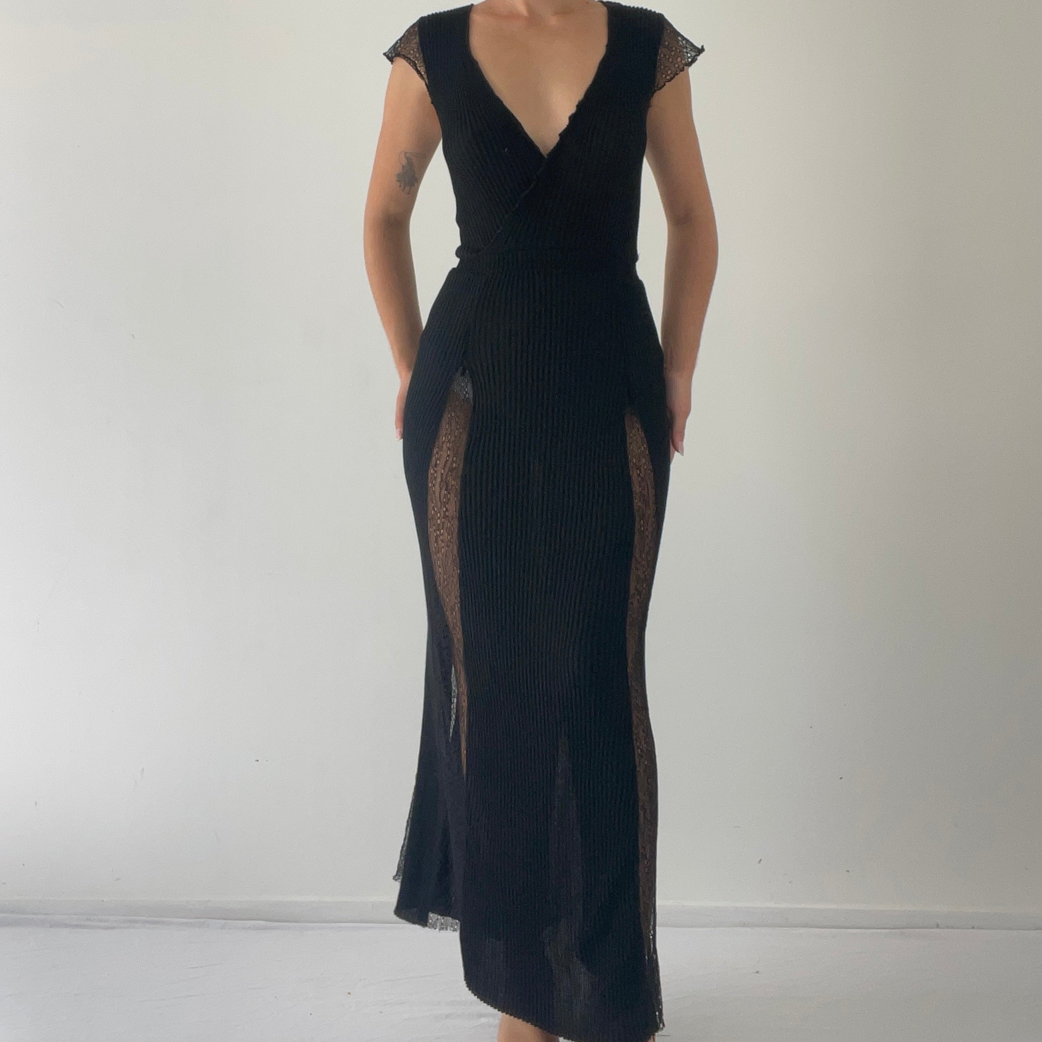 00s Zara Maxi Knit Dress | S