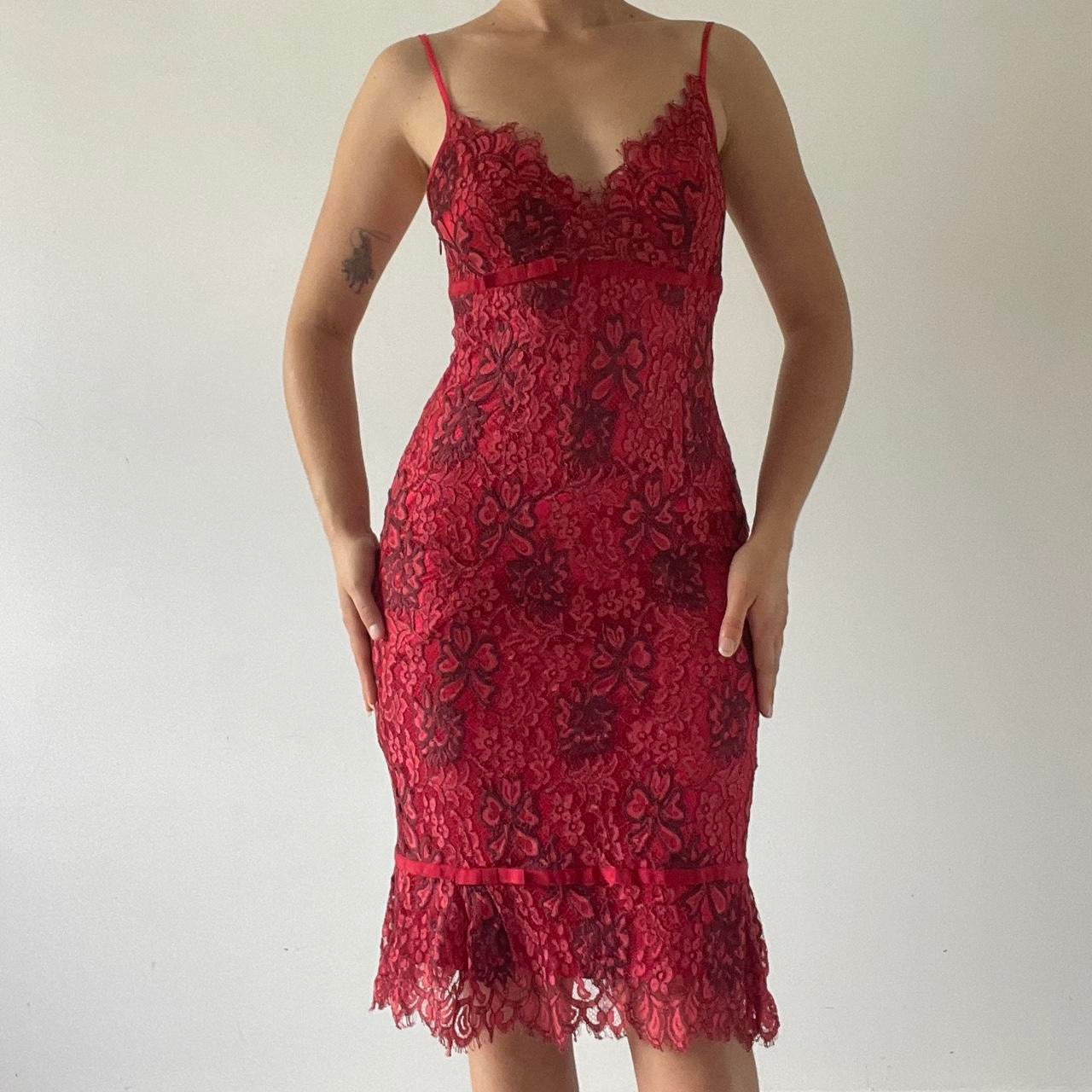 Moss & Spy Lace Midi Dress | S