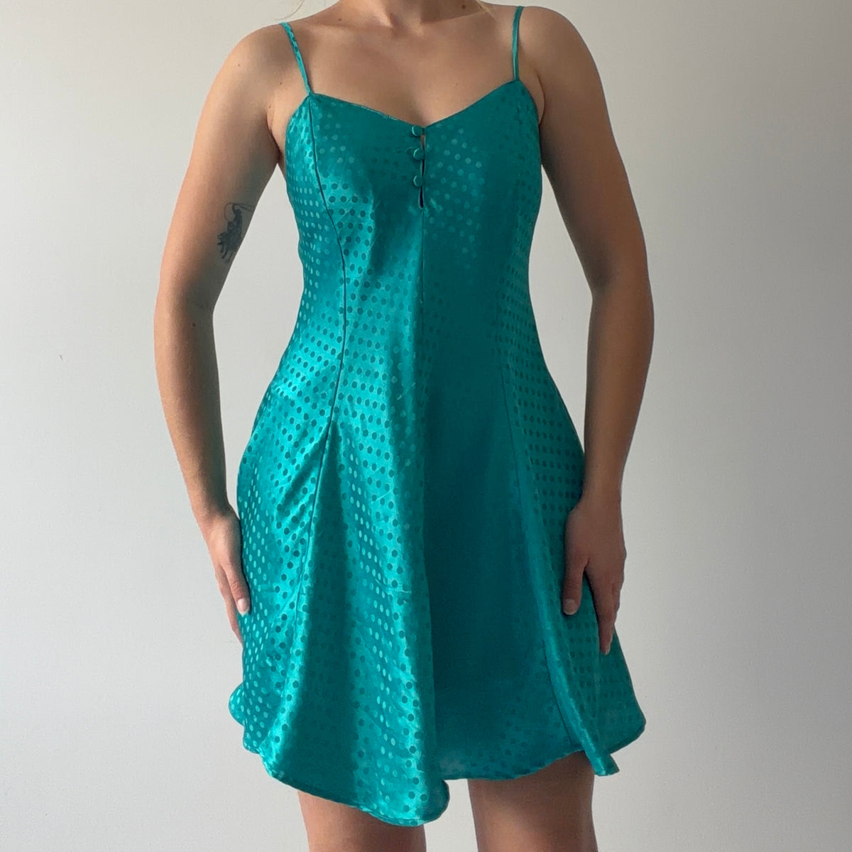 Inner Most Satin Polka Dot Slip | S